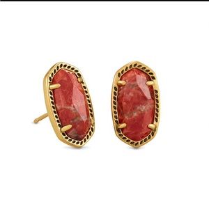 Kendra Scott Ellie Vintage Gold Burnt Sienna Earrings